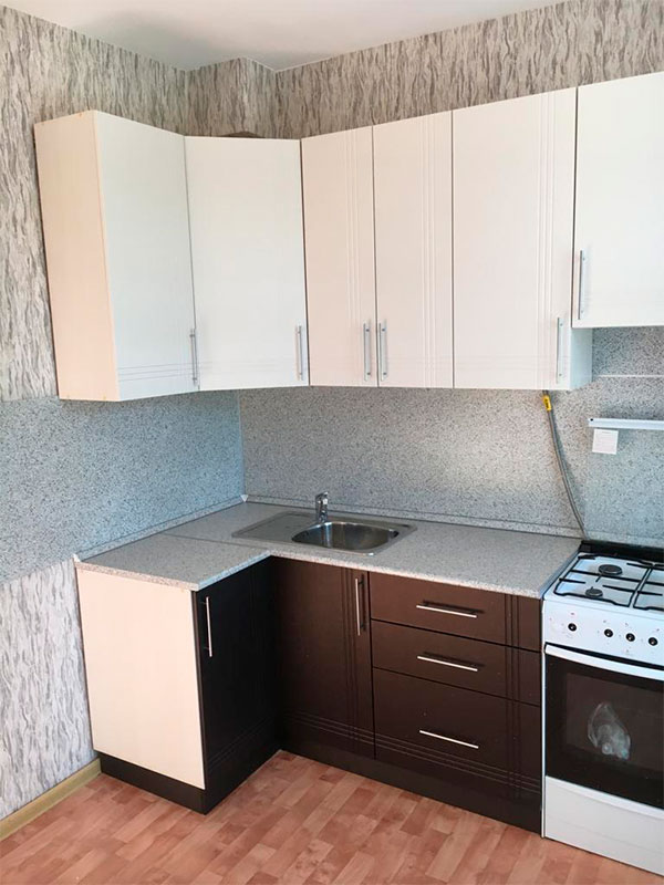 Кухня МДФ пленка+шкаф купе. Шелепиха. Август 2019, фото - 3